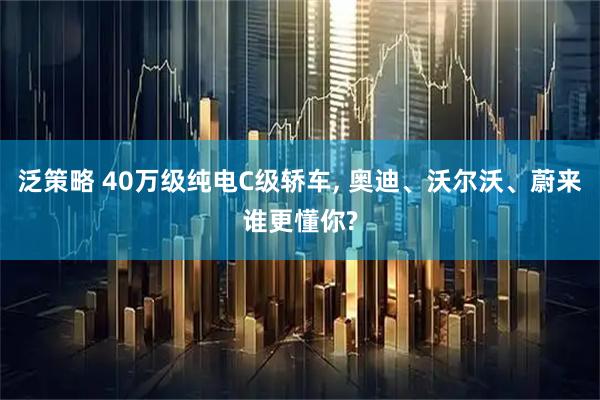 泛策略 40万级纯电C级轿车, 奥迪、沃尔沃、蔚来谁更懂你?